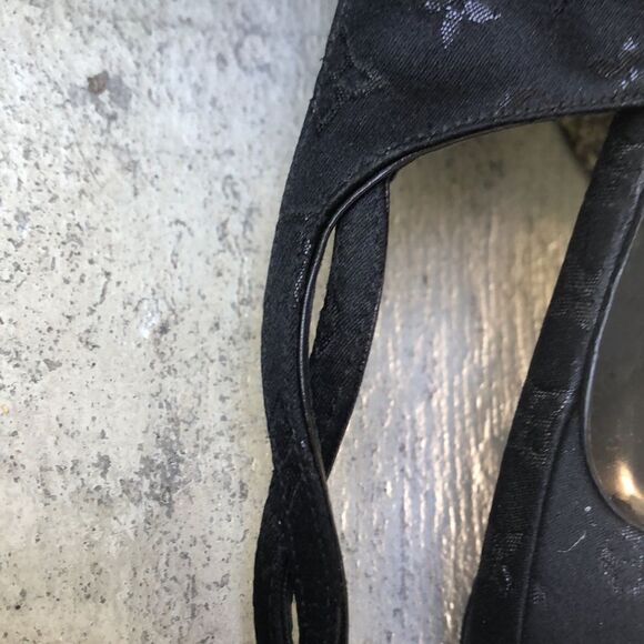 Louis Vuitton satin monogram, braided, sling backs - Picture 9 of 10